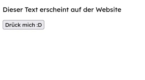 Ein Bilschirmfoto, auf dem eine exklusiv mit HTML erstellte Website zu sehen ist.
